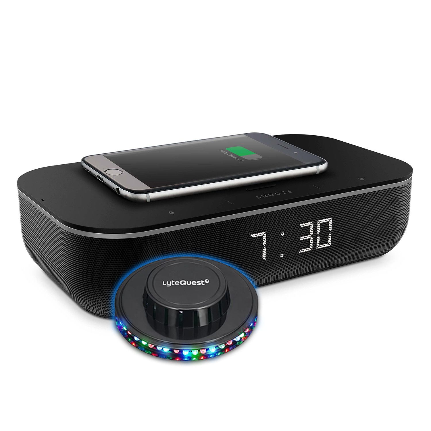 Thomson CR300IVCA WiFi Speaker with Digital Clock and Wireless Charger, Alexa Built-in
