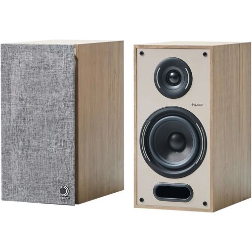 Elipson Horus 6B Bookshelf Speaker (Light Wood, Beige) - Pair