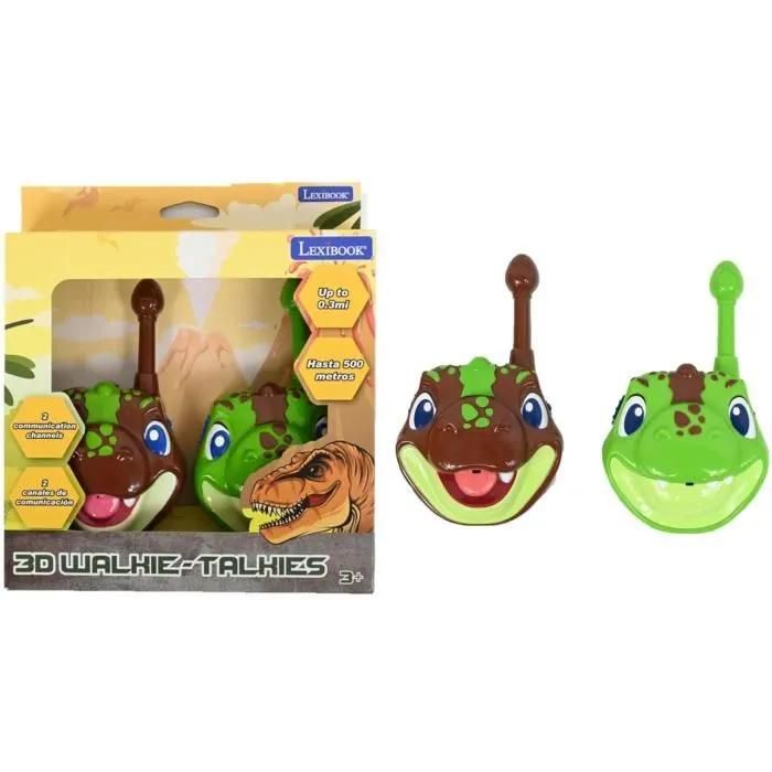 Lexibook 3D Dinosaur Walkie Talkies, 500m Range