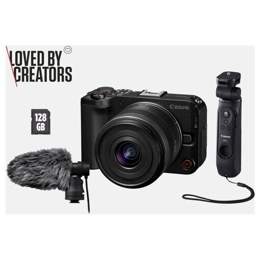 Kit Canon EOS R50 V con lente RF-S 14-30mm IS STM PZ, Negro