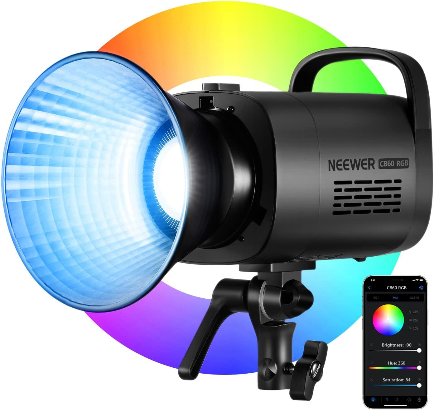 Neewer CB60 70W RGB Video Light with Remote Control