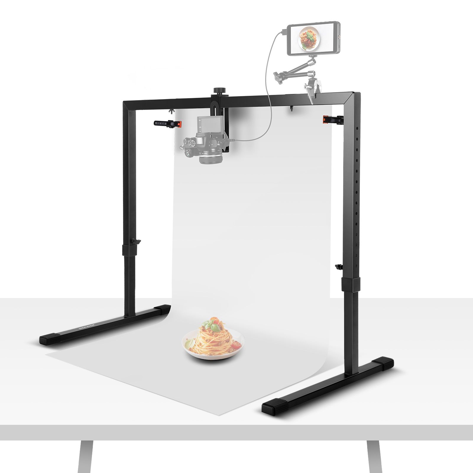 Soporte para cámara Neewer de montaje superior e inferior, plataforma de mesa de acero con múltiples monturas