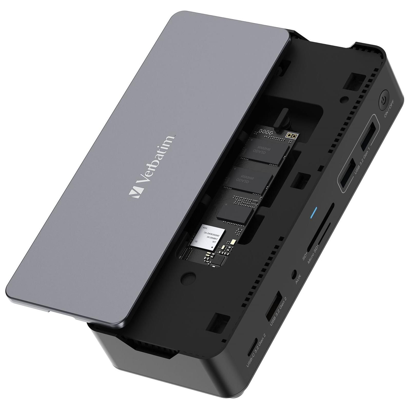 Verbatim Pro - Station d'accueil - USB-C - 2 x HDMI, DP - 1GbE - 100 watt