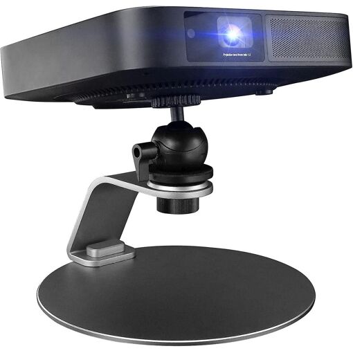 Soporte para proyector XGIMI compatible con Halo, H2, MoGo - Cabeza esférica de 38 mm, metal, diseño compacto, almacenamiento remoto, dimensiones: 8.1 x 7.9 x 3.4 pulgadas