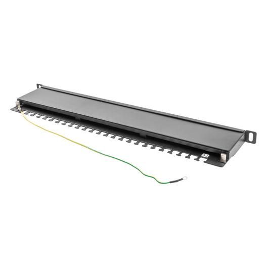 LANBERG 0.5U Rack Mount Panel, Black