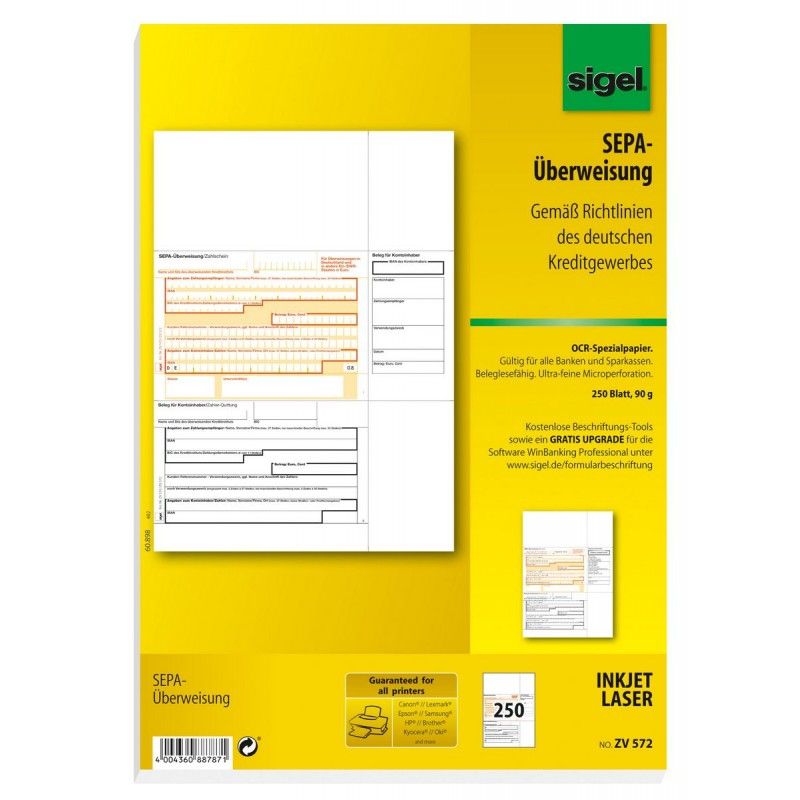 Sigel OCR Paper, DIN A4, 90g/sqm