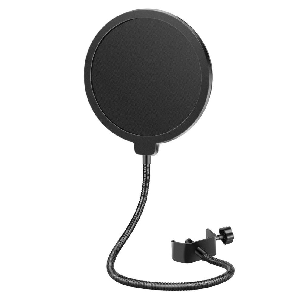 Neewer Professional Microphone Shield, Double-Layer Anti-Wind Screen with Flexible Snake Arm and 360-Degree Swan Neck Clip