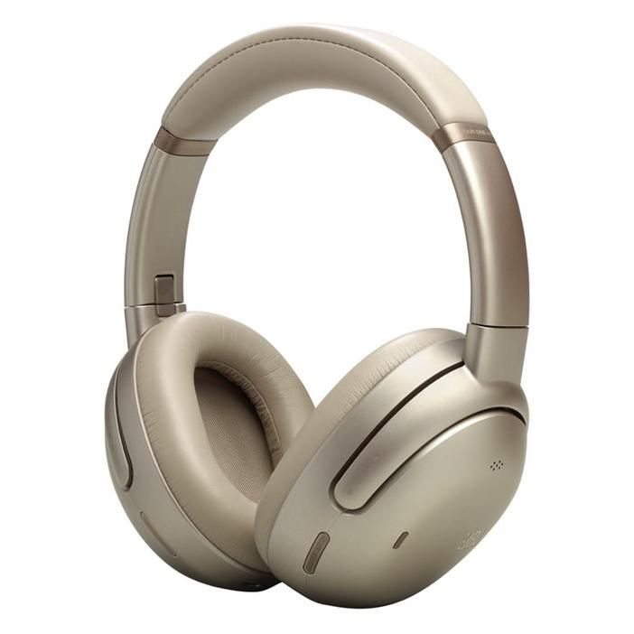 JBL Tour ONE M3 - Active Noise Cancelling Headphones with Microphone - Wireless, Wired - Bluetooth, 3.5mm Jack, USB-C - Latte - Zoom Certified