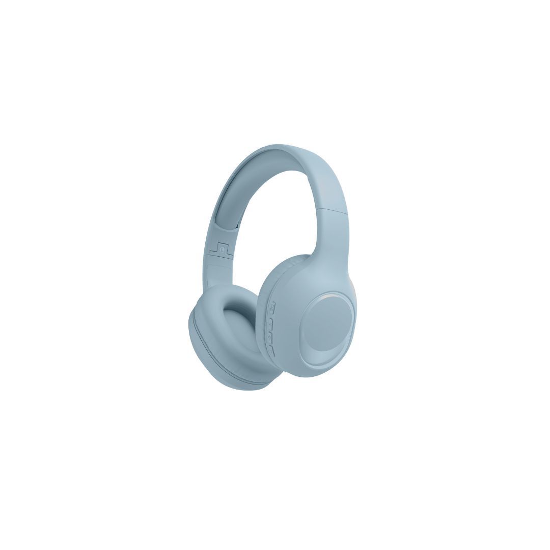 WE COSMO Bluetooth Headset V5.4 - Noise Cancelling - Adjustable Headband - Foldable - Sound Equalizer, Blue