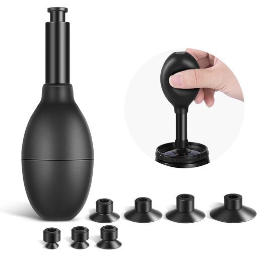 Kit de succión Neewer 8 en 1 con 7 ventosas intercambiables para la reparación y limpieza de lentes, relojes y componentes electrónicos