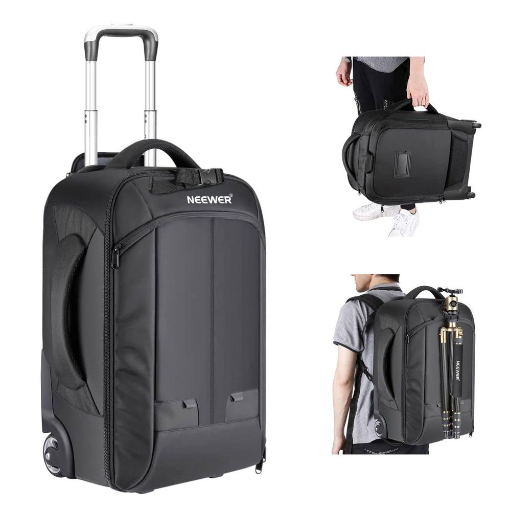 Neewer 2-in-1 Rolling Camera Backpack