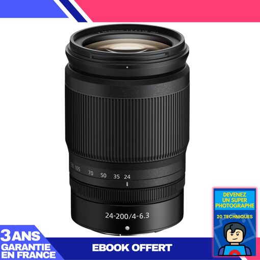 Lente Nikon Z 24-200mm f/4-6.3 VR + eBook 'Conviértete en un Fotógrafo Supremo'
