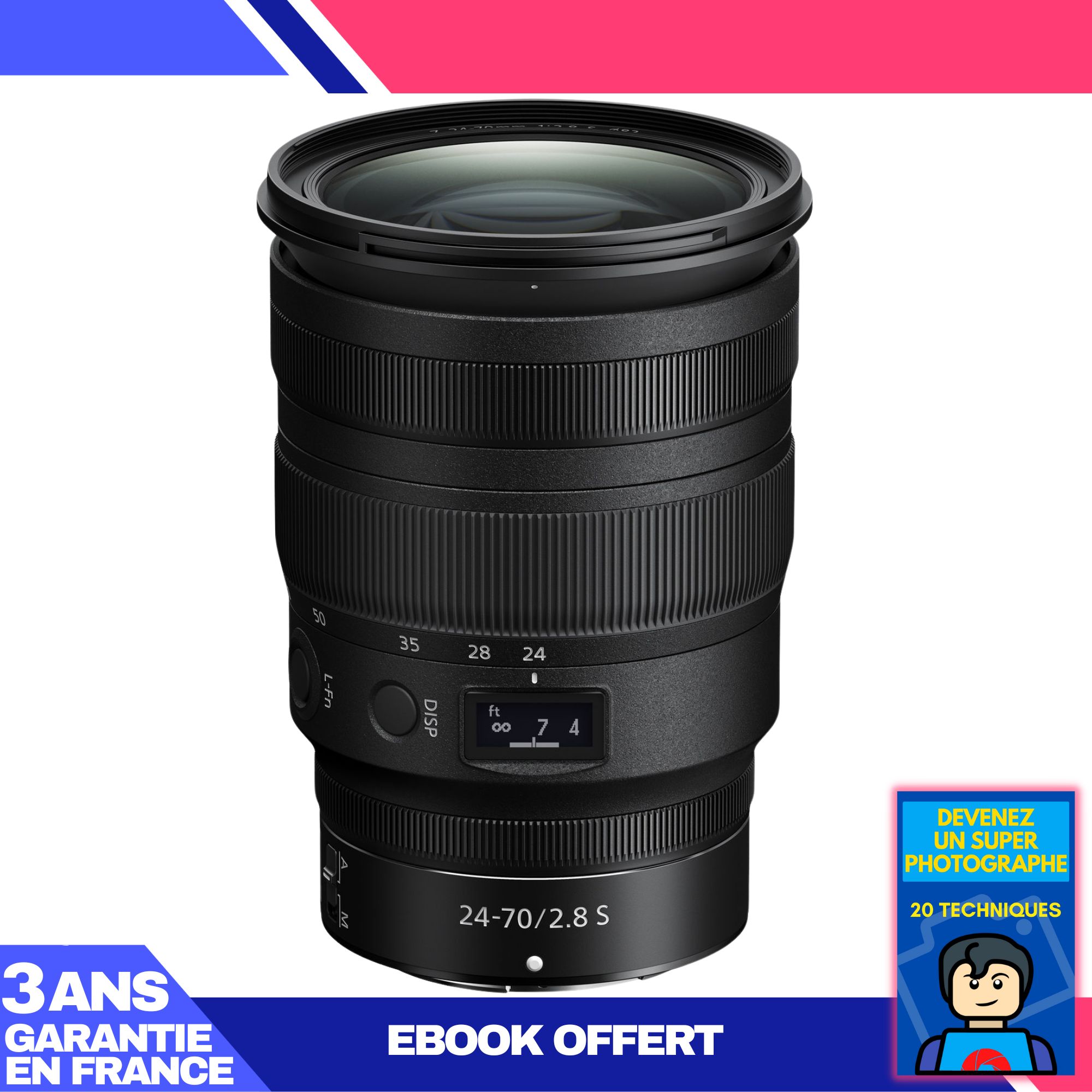 Objectif Nikon NIKKOR Z 24-70mm f/2.8 S + Guide électronique : Devenez un photographe expert