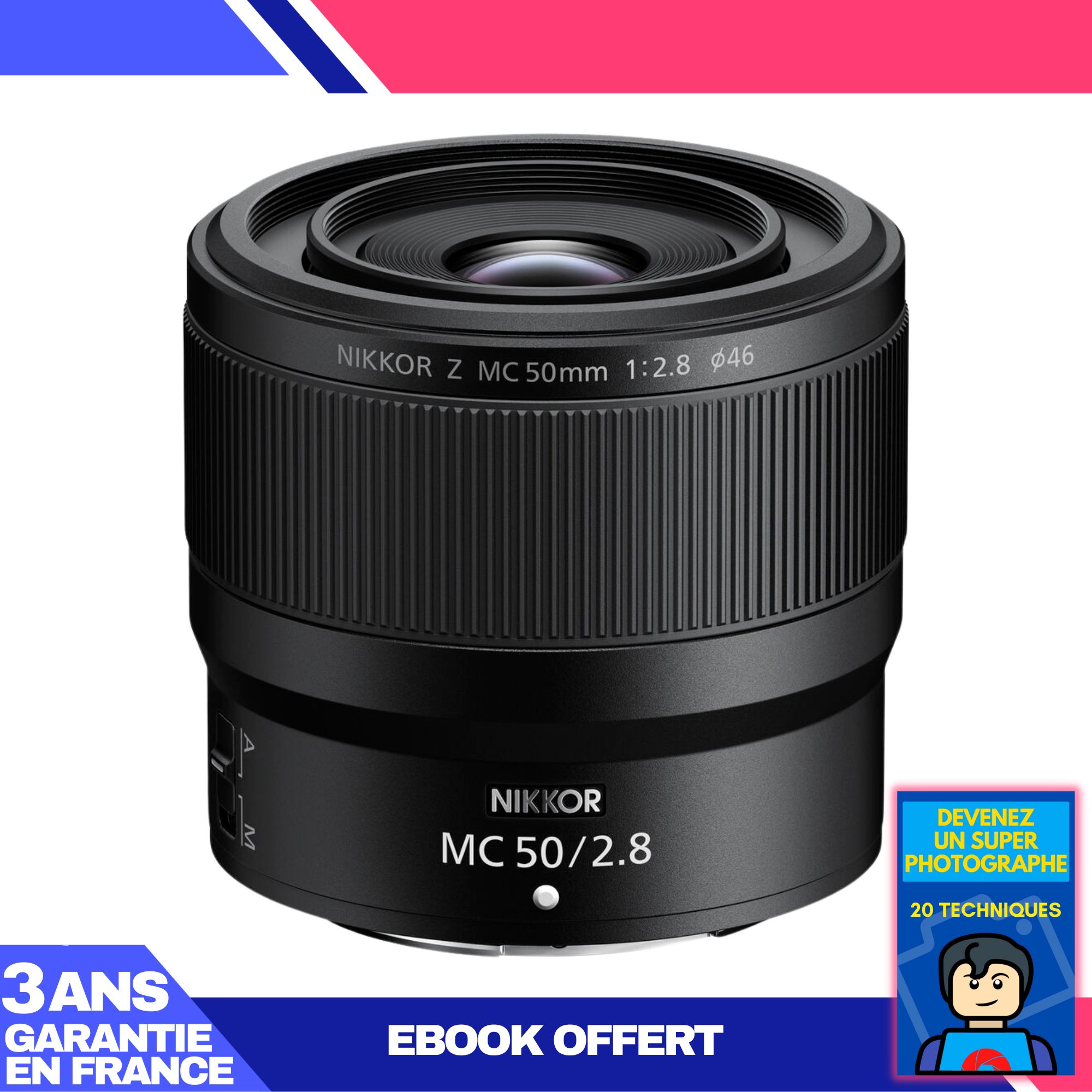 Objectif Nikon Nikkor Z MC 50mm f/2,8 Macro + Guide électronique : Devenez un photographe exceptionnel