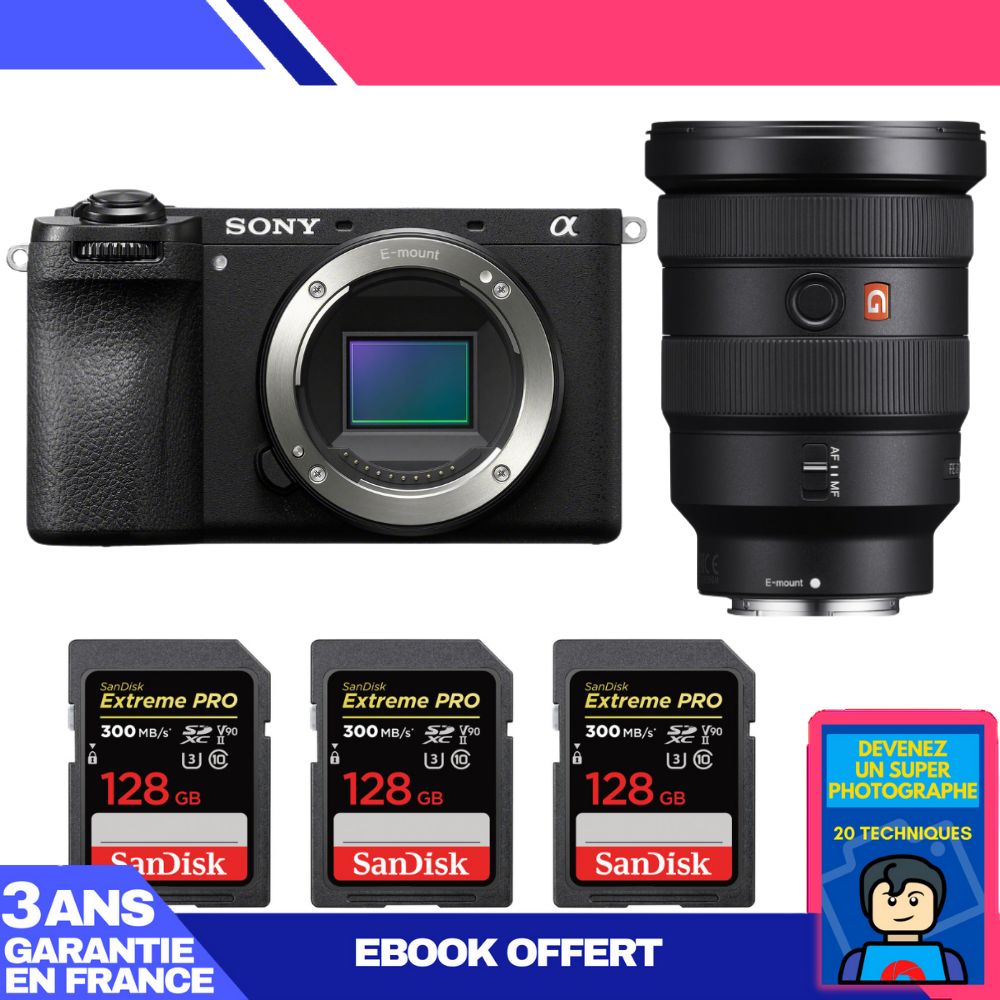 Sony A6700 Body + FE 16-35mm f/2.8 GM Lens + 3 SanDisk 128GB Extreme PRO UHS-II SDXC Cards