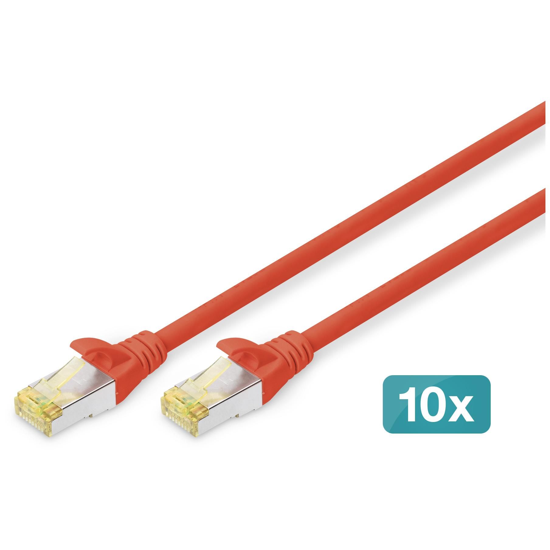 Digitus CAT 6A S/FTP Patch Cable, 2x RJ45, 10 Pack