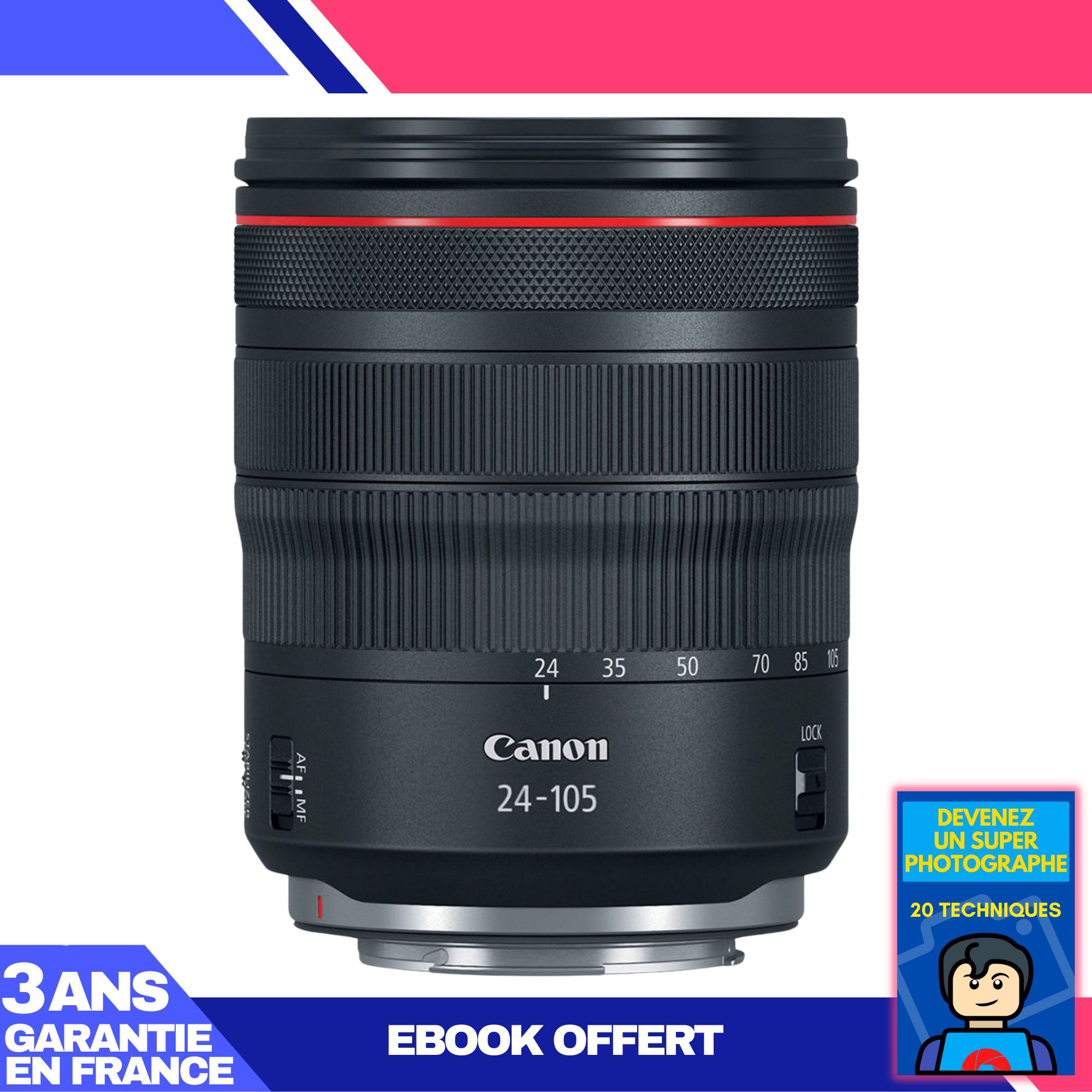 Canon RF 24-105mm f/4L IS USM Lens + Ebook 'Become a Super Photographer'