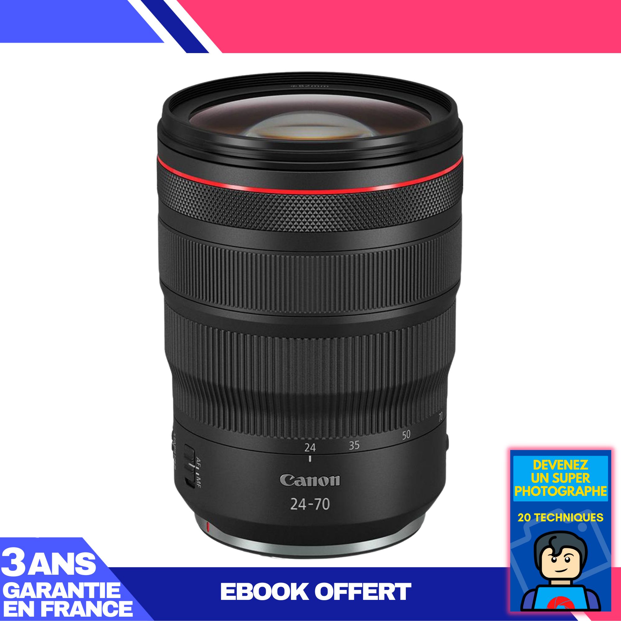 Canon RF 24-70mm F2.8L IS USM Lens + Ebook: Become a Super Photographer