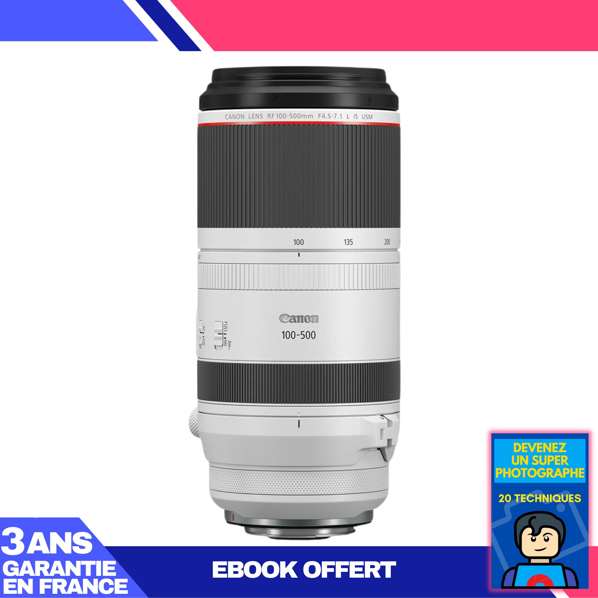 Canon RF 100-500mm f/4.5-7.1L IS USM Lens + Ebook 'Become a Super Photographer'