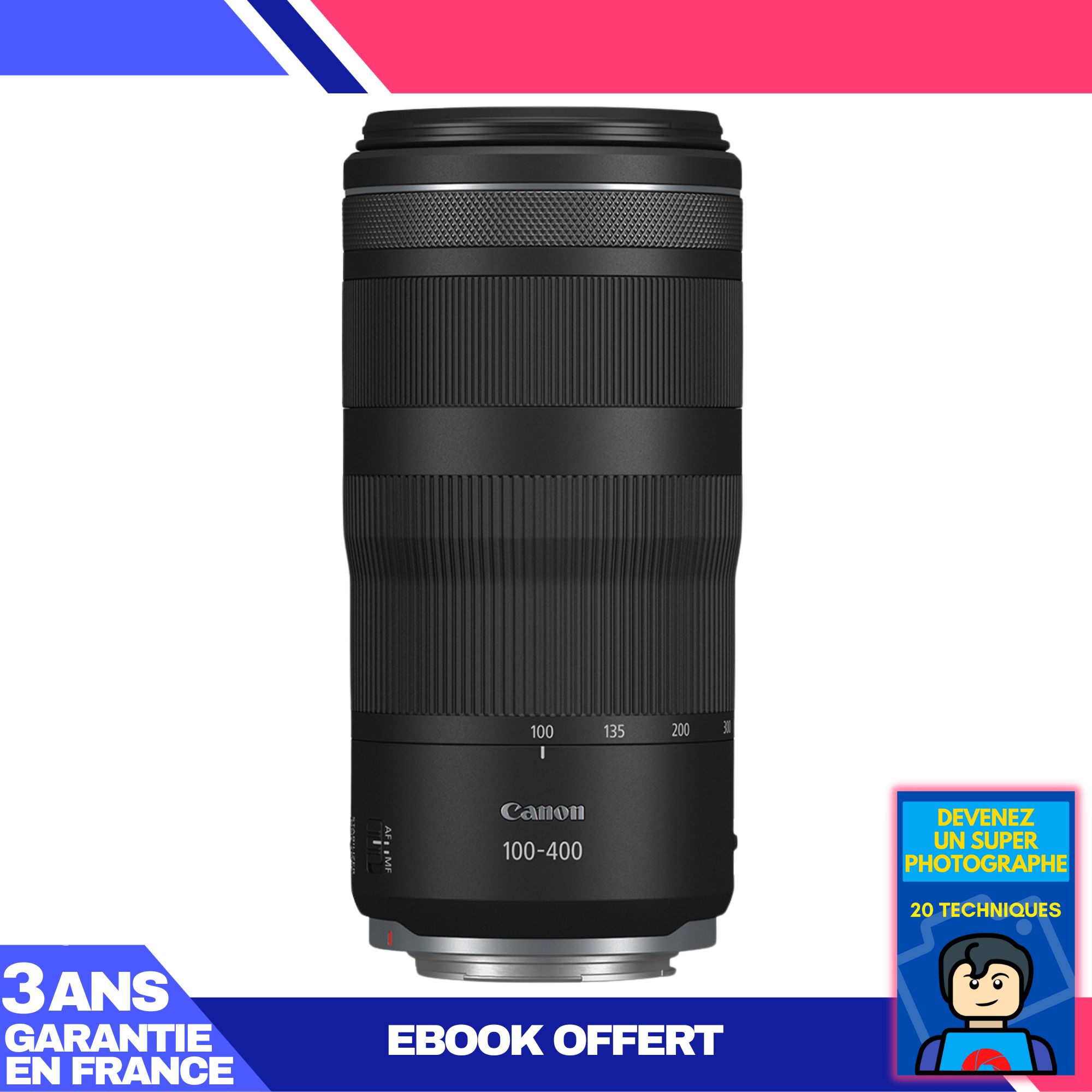 Canon RF 100-400mm f/5.6-8 IS USM Lens + Ebook: Become a Super Photographer