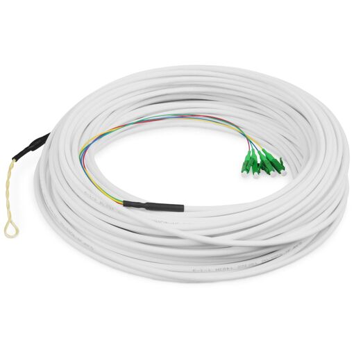 Cable de fibra óptica Digitus FTTH monomodo, 4 LC/APC, 30 m