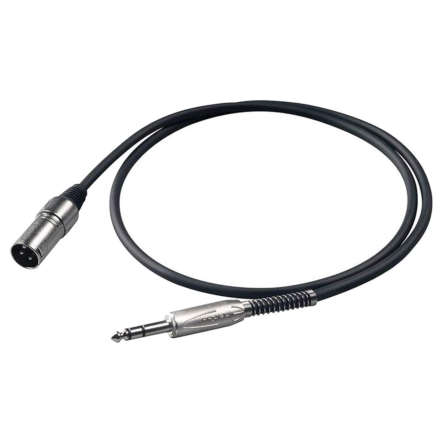 Proel BULK230LU5 6.35mm Male to XLR(3-pin) Female Cable, 5m, Black