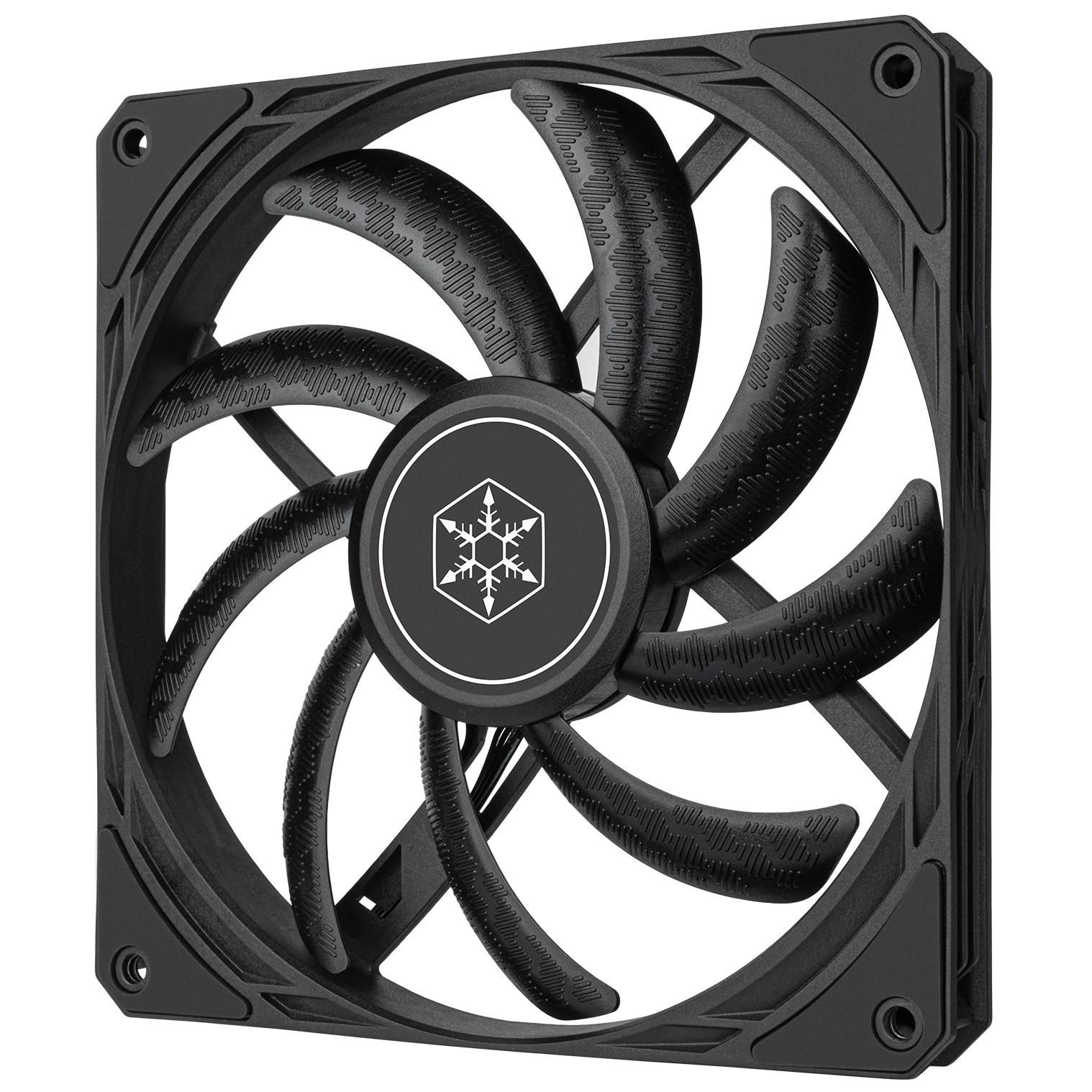 Silverstone 140mm Computer Cooling Fan, Black