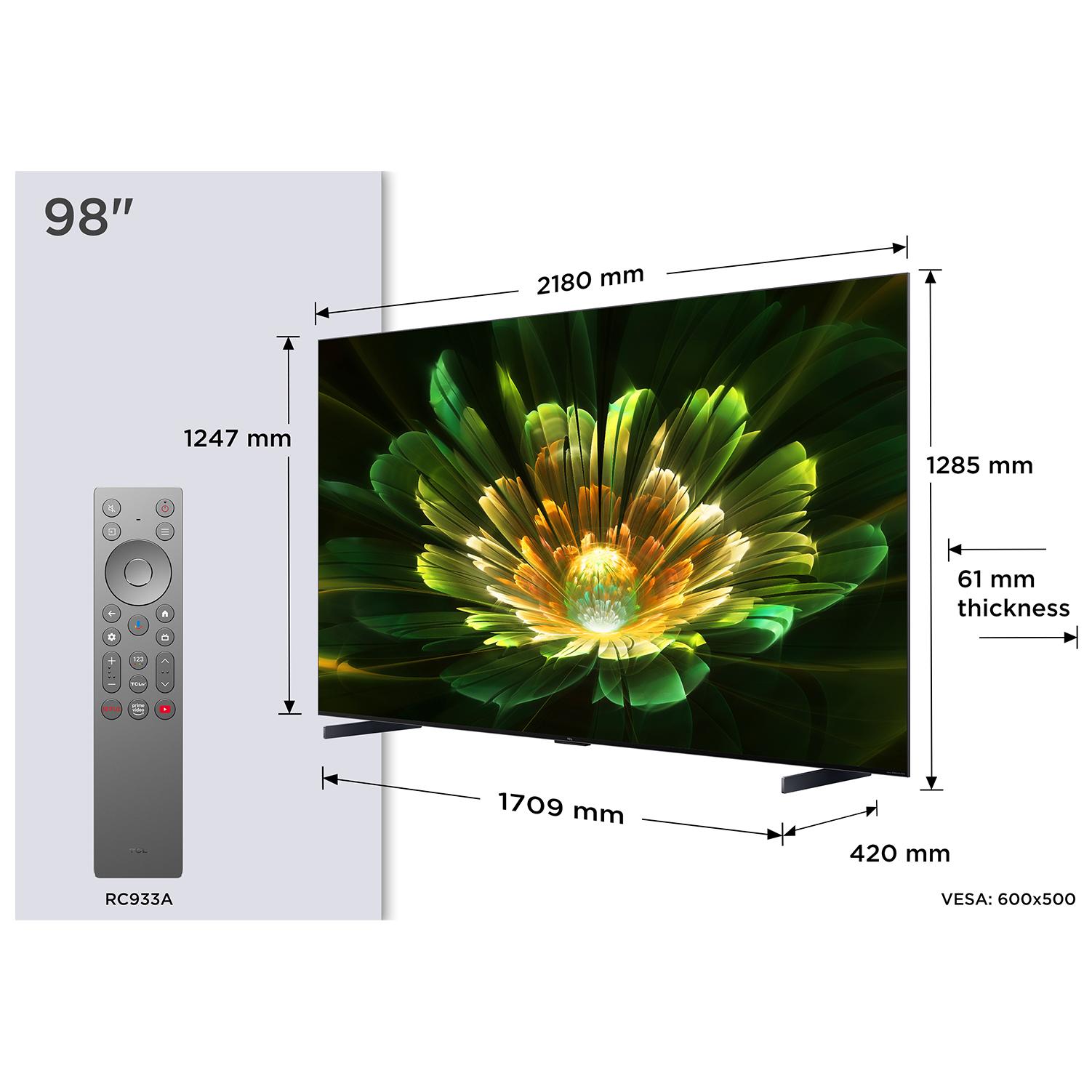 Televisor TCL QD-Mini LED 98C79K de 247 cm 4K 2025