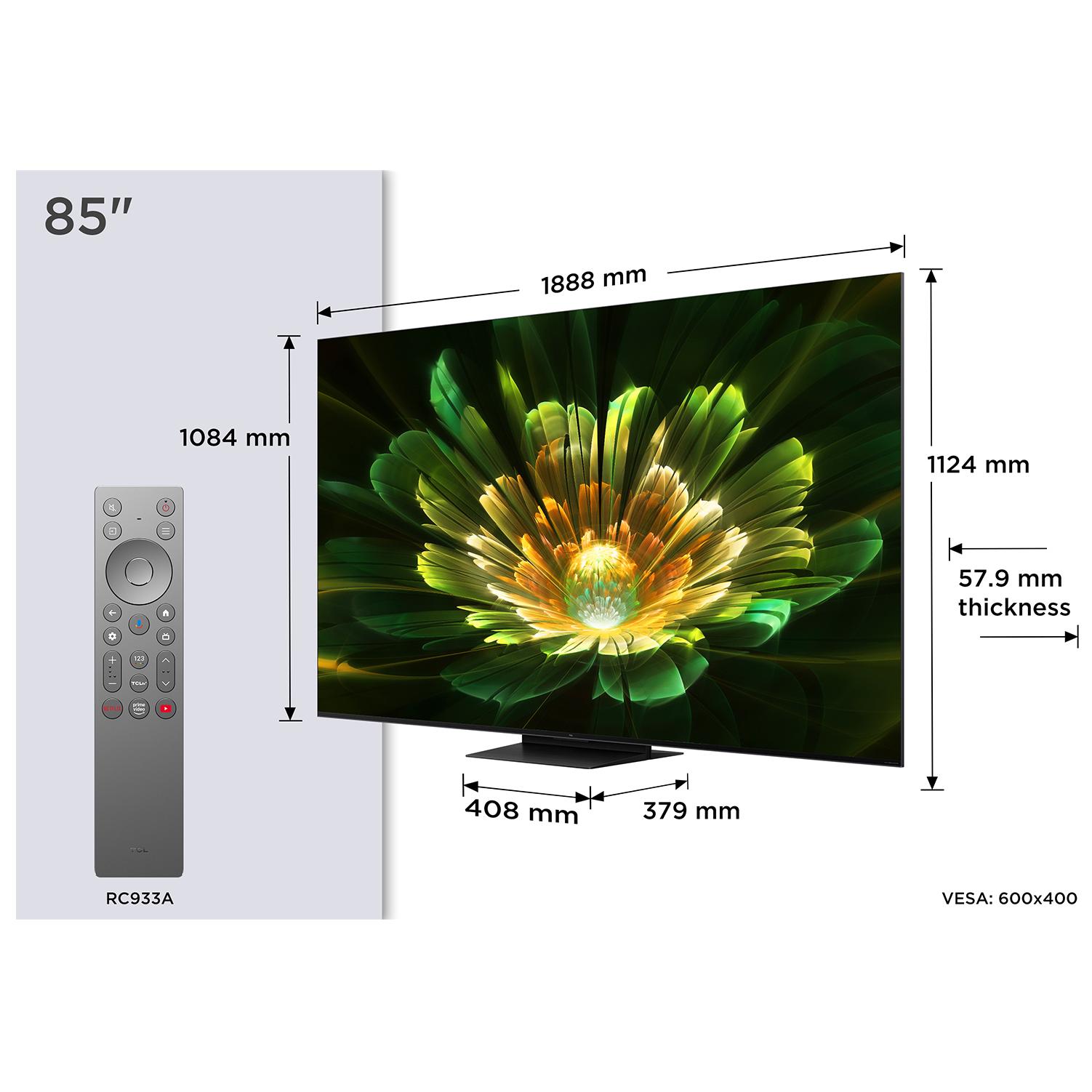 TCL QD-Mini LED 85C79K 85-inch 4K Smart TV
