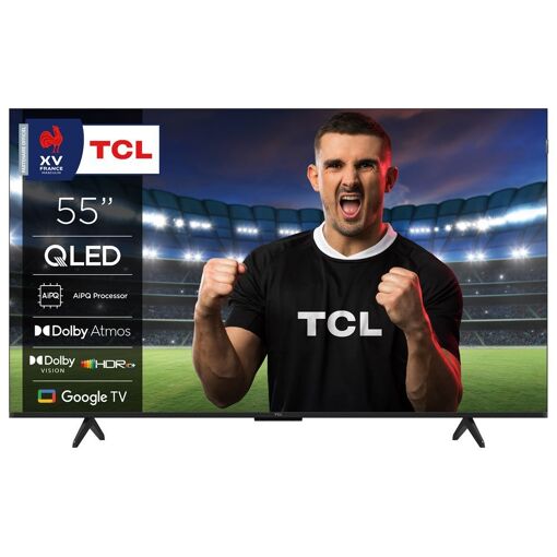 TV TCL 55P79K de 138 cm con tecnología QLED 4K UHD y acabado en aluminio pulido