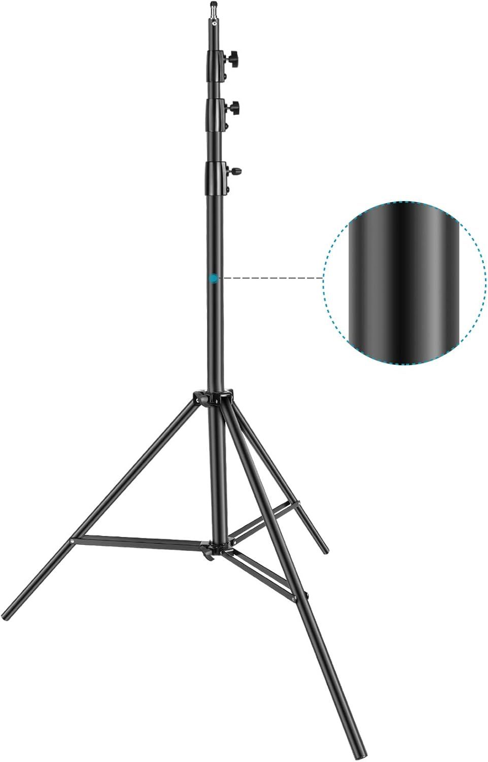 Neewer Robust Lighting Stand, 4m Adjustable Aluminum Tripod with Spring Cushion and 1/4" Screw for Studio LED Lighting