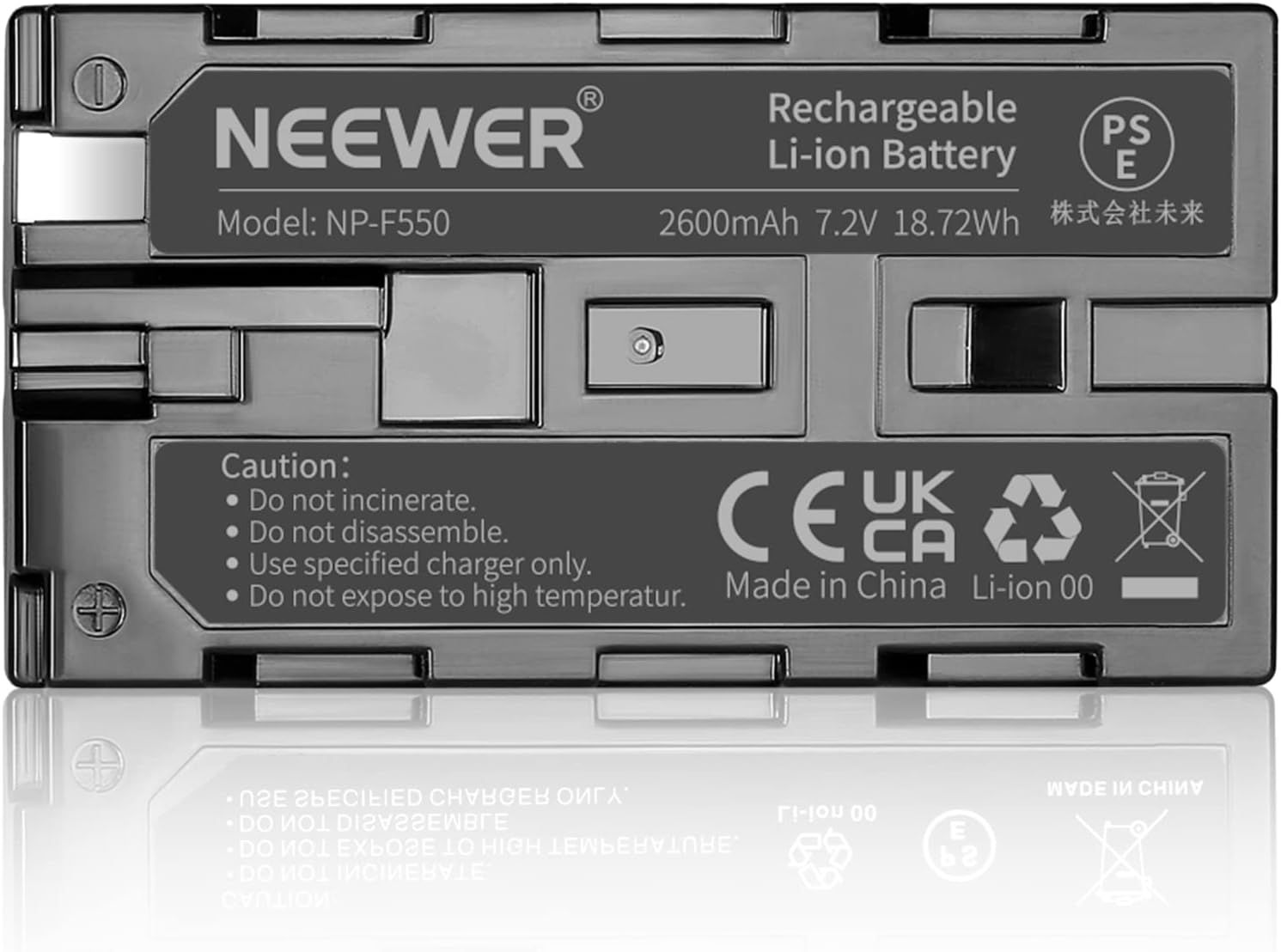 Batería recargable de iones de litio Neewer 7.2V 2600mAh para Sony NP-F550/570/530, compatible con cámaras Sony Handycam, Polaroid y luces de video LED
