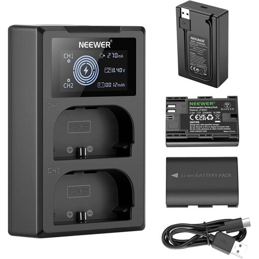 Kit de cargador de batería NEEWER LP-E6NH