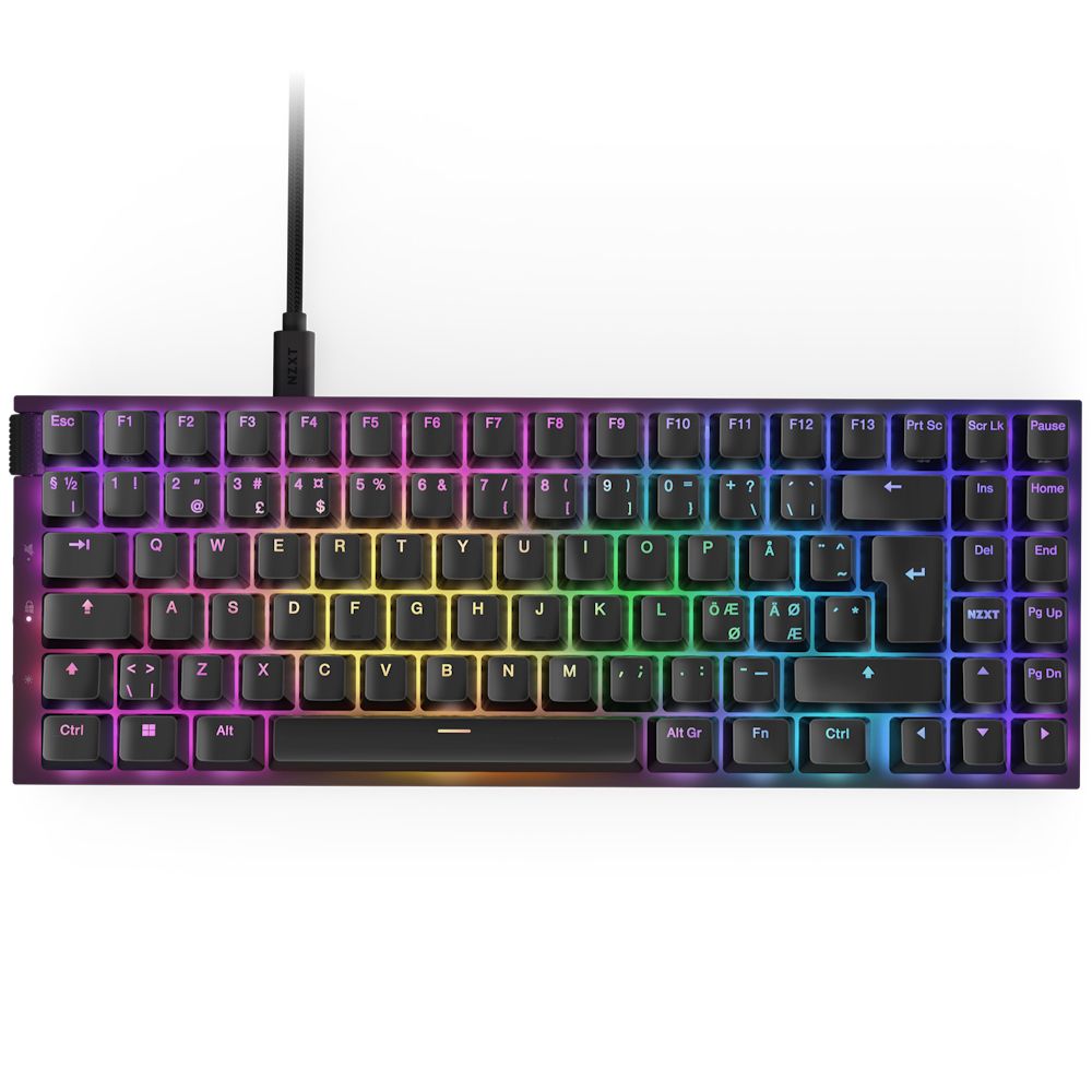 NZXT Function 2 MiniTKL Universal USB Keyboard QWERTZ German Black