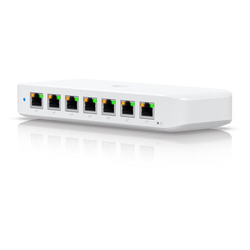 Commutateur Ethernet Ubiquiti Ultra 60W Géré Niveau 2 (10/100/1000) avec alimentation PoE, Blanc