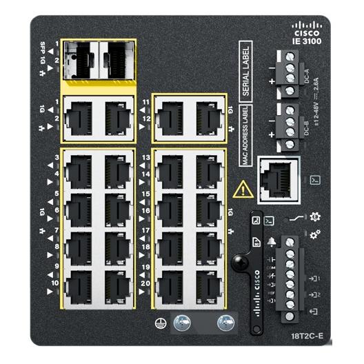Cisco Catalyst IE3100 Rugged Series - Network Essentials - commutateur - Géré - 18 x 10/100/1000 + 2 x combo Gigabit - Montage sur rail DIN
