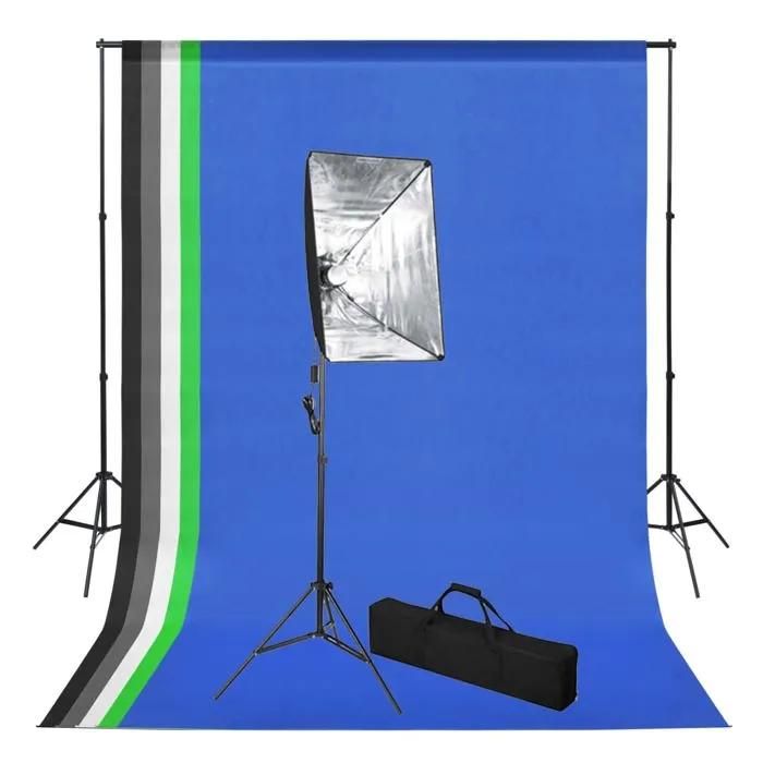 VIDAXL Photo Studio Kit with Background Cloth and Light Box