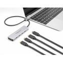 Hub y adaptador Delock USB Tipo-C - 10 Gbps, Gris