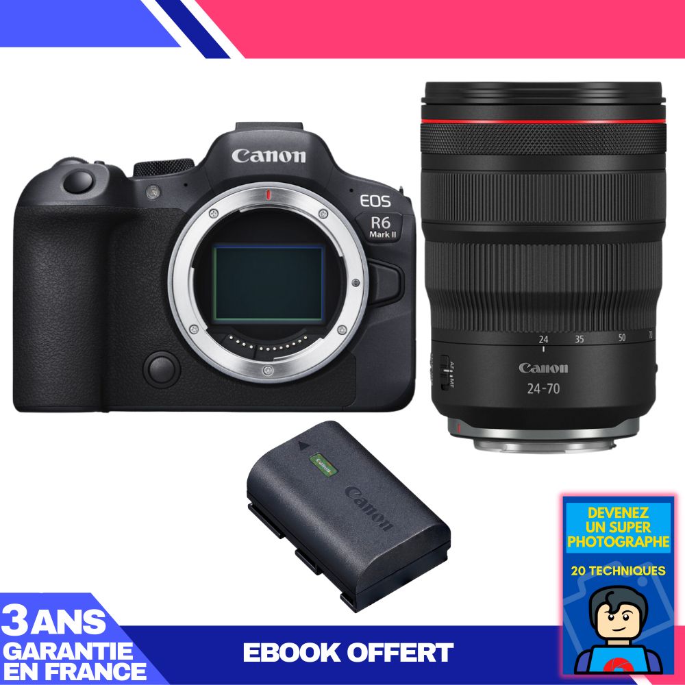 Canon EOS R6 Mark II + RF 24-70mm f/2.8 L IS USM + LP-E6NH Battery + 'Become a Master Photographer' Ebook