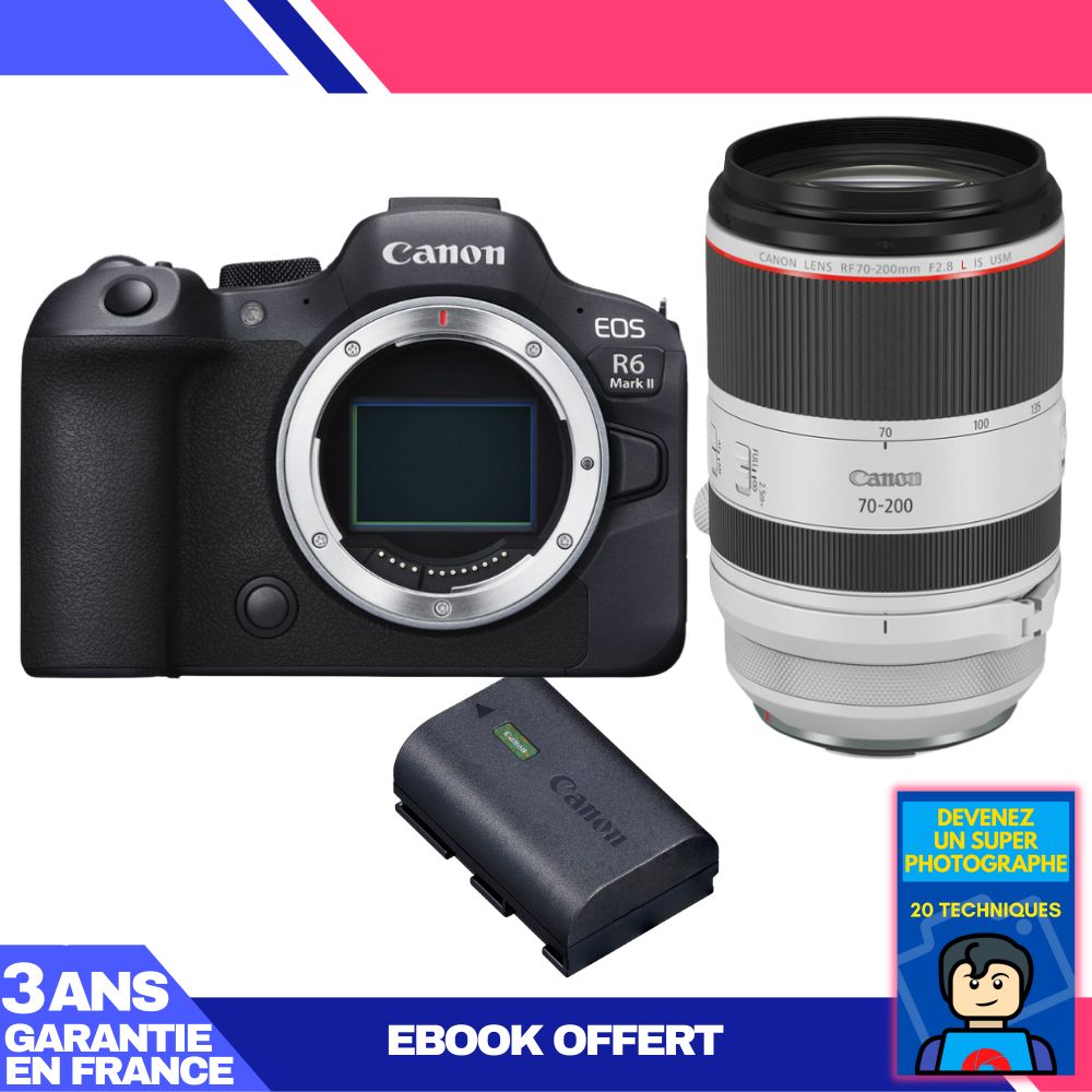 Canon EOS R6 Mark II + RF 70-200mm f/2.8 L IS USM Lens Kit