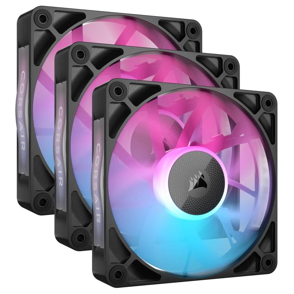 Corsair iCUE LINK RX120 RGB Ventilador de PC 12 cm (3 unidades) - Negro