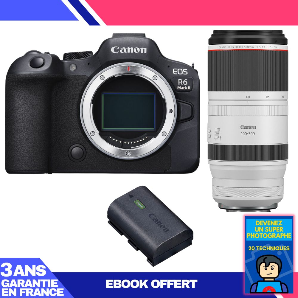 Canon EOS R6 Mark II + RF 100-500mm f/4.5-7.1L IS USM Lens Kit