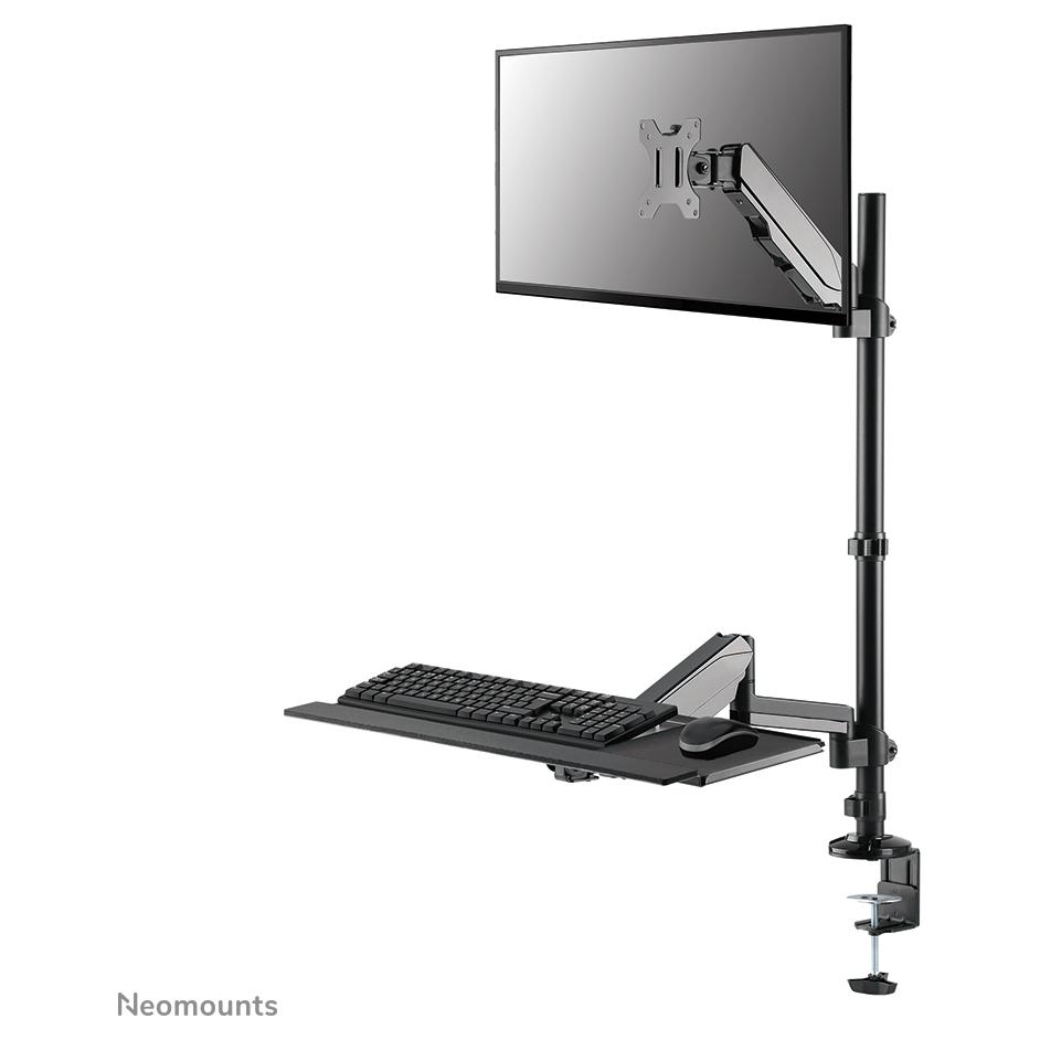 Neomounts DS90-325BL1 Adjustable Standing Desk Mount for 17-32" Screens - Gas Spring