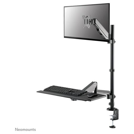 Soporte para escritorio Neomounts DS90-325BL1 ajustable sentado-de pie para pantallas de 17-32" - resorte de gas
