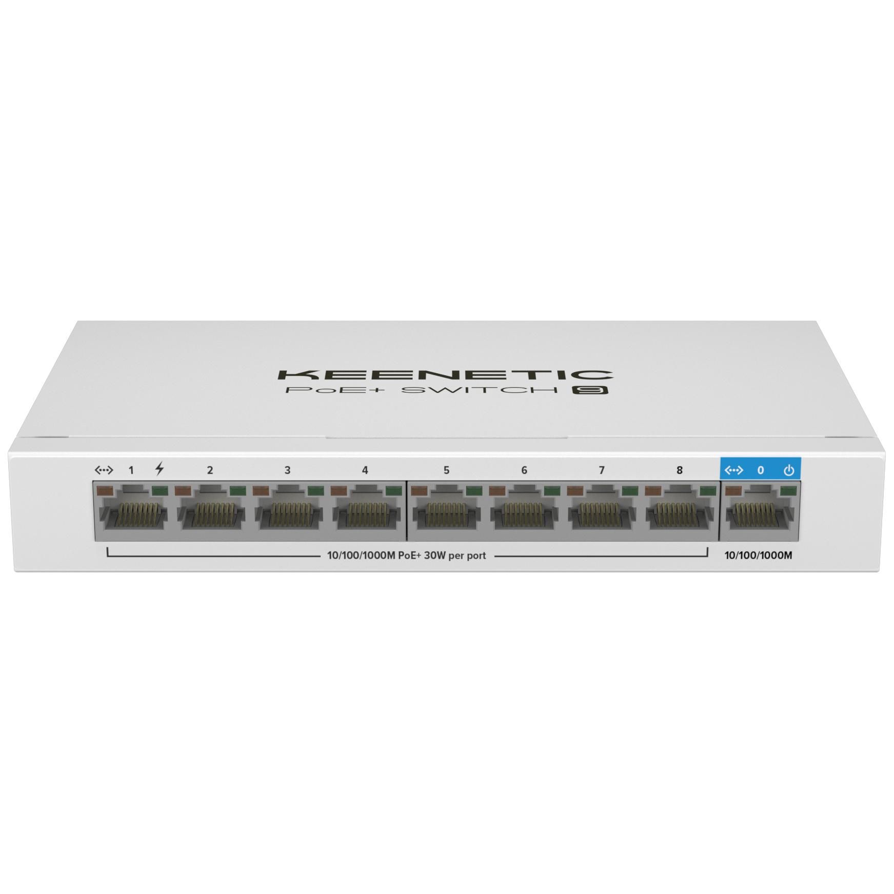 Keenetic PoE+ Switch 9 - Gigabit Switch with 8 PoE+ Ports and 120W Power Budget