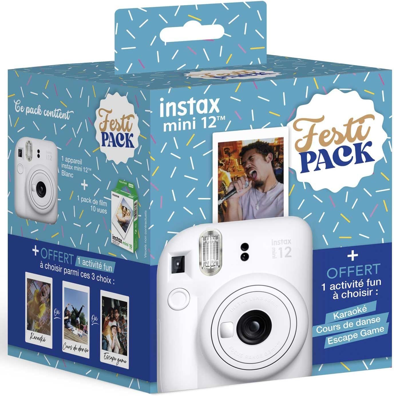 Fujifilm Instax Mini 12 Festi Pack Camera - White