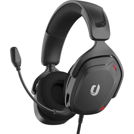 Auricular de juego Underscore J200 - Con cable - Micrófono con cancelación de ruido - Compatible con PS5, PS4, Xbox - Negro