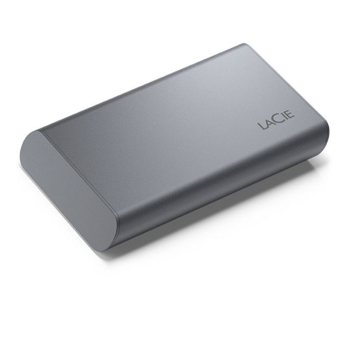 Lacie Mobile Secure SSD - 500 Go - USB-C - Cryptage AES 256 bits - Gris sidéral