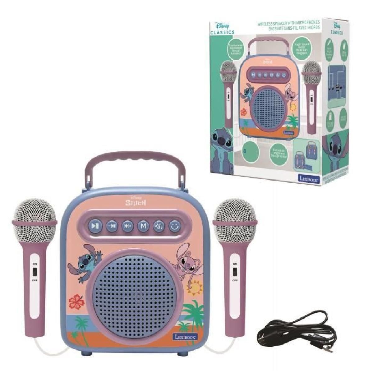 Lexibook Disney Stitch - Haut-parleur - pour utilisation mobile - sans fil - Bluetooth - bleu