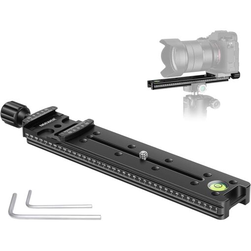 Pince de dégagement rapide en métal Neewer pour appareil photo, compatible Arca Suisse (200 mm)